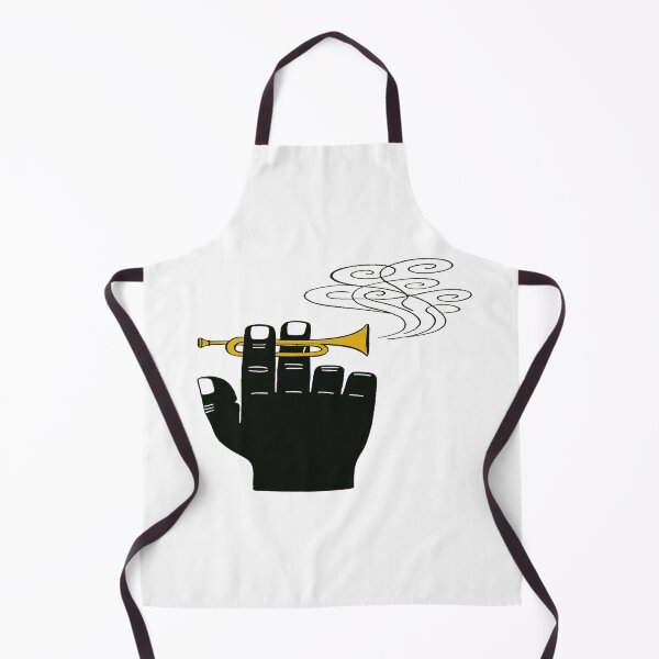 Item preview, Minimal Hand Holding Golden Trumpet – Stylish Music Lover Illustration in Bold Contrast designed and sold by Bright Nest Studio.