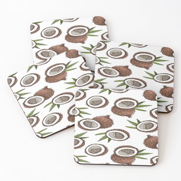 Item preview, Tropical coconut pattern illustration  designed and sold by NivyasArtistry.