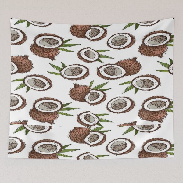 Item preview, Tropical coconut pattern illustration  designed and sold by NivyasArtistry.