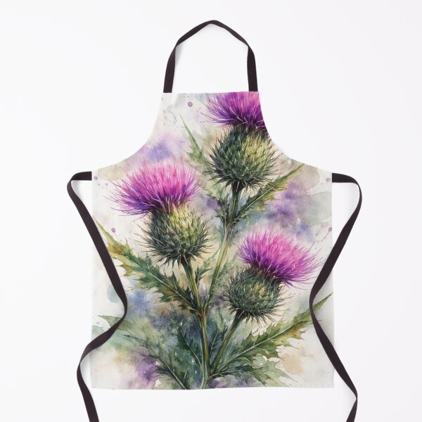 Item preview, Purple Thistle Watercolor Illustration – Wildflower Botanical Art Rustic Floral Print designed and sold by Darlin8888.