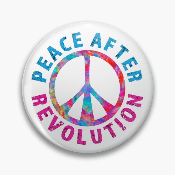 Item preview, Peace After Revolution Rainbow Gradient Activist Badge designed and sold by thelivingrp.
