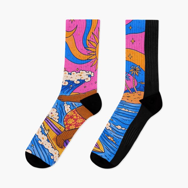 Item preview, Cool Surfing Bear with Sunglasses – Funny Psychedelic Surf Art designed and sold by DrizzyV.
