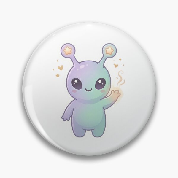 Artikelvorschau, Niedlicher Weltraum-Alien-Aufkleber – Kawaii-Pastell-Kosmoskunst für Laptop & Planer entworfen und verkauft von wildbest.
