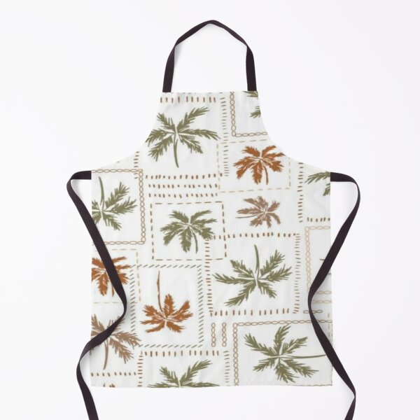 Item preview, Tropical leaf brown grid pattern designed and sold by NivyasArtistry.