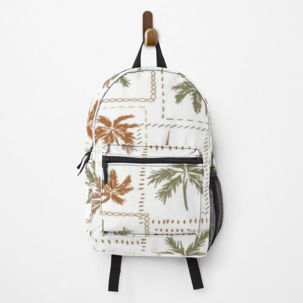 Item preview, Tropical leaf brown grid pattern designed and sold by NivyasArtistry.