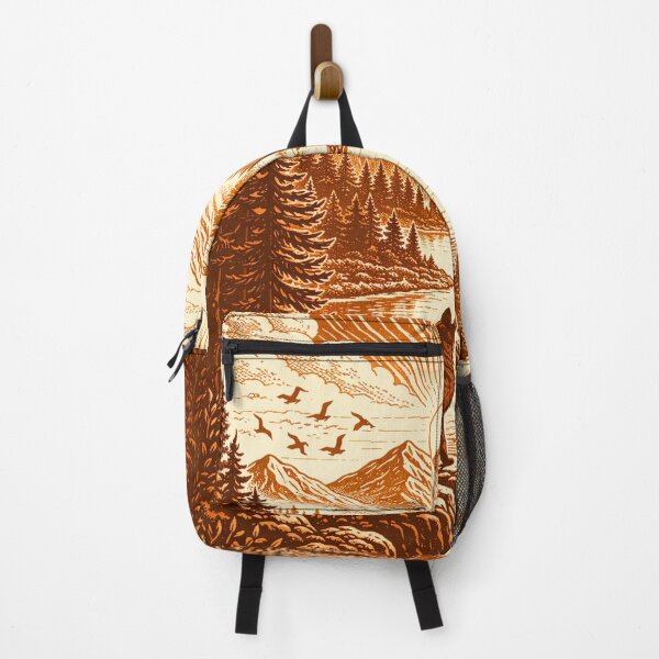 Item preview, Howling Wolf Sunset Landscape – Two Tone Vintage Forest Art designed and sold by DrizzyV.