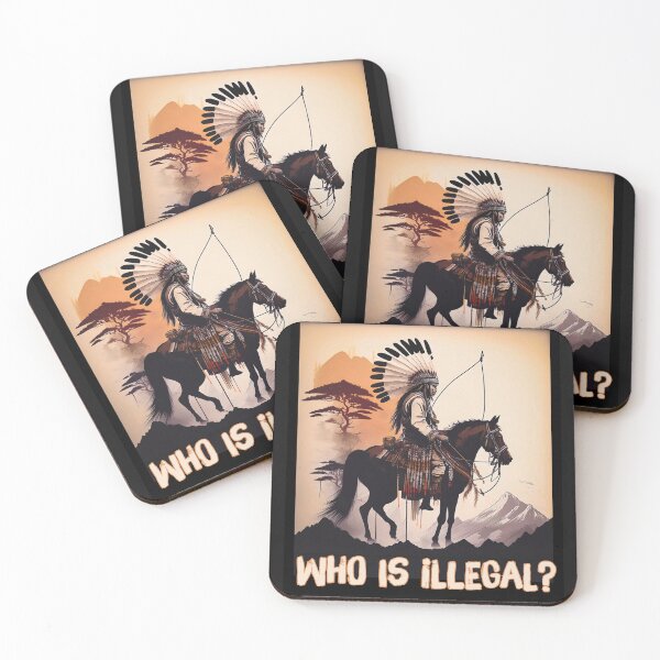 Item preview, Who Is Illegal Indigenous Inspired Activist Art designed and sold by thelivingrp.