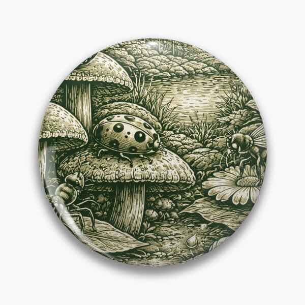 Item preview, Fantasy Insect World – Vintage Nature Two Tone Illustration designed and sold by DrizzyV.