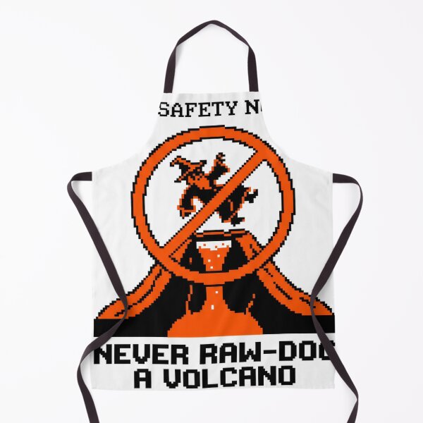 Item preview, Wizard Safety Notice #2 - Never Raw-Dog a Volcano | Funny Programmer Pixel Art designed and sold by Column7.