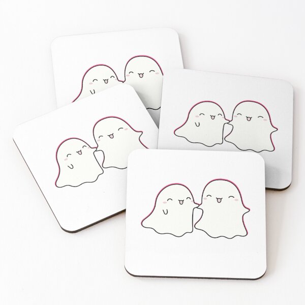 Item preview, Adorable Ghost Friends Clipart – Cute Halloween Pair designed and sold by unique0703.