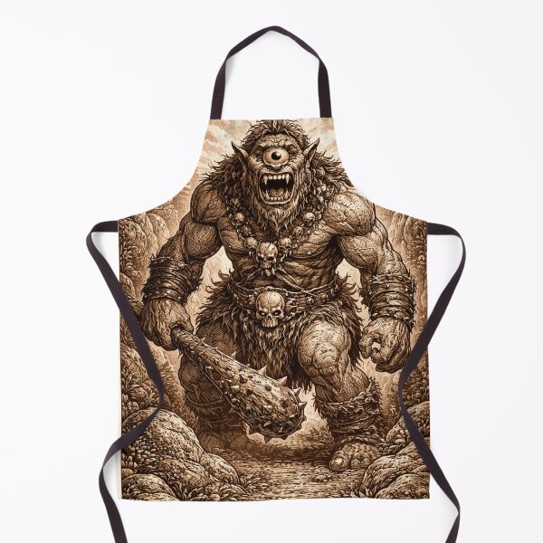 Item preview, Mythical Cyclops Warrior – Vintage Fantasy Monster Illustration designed and sold by DrizzyV.