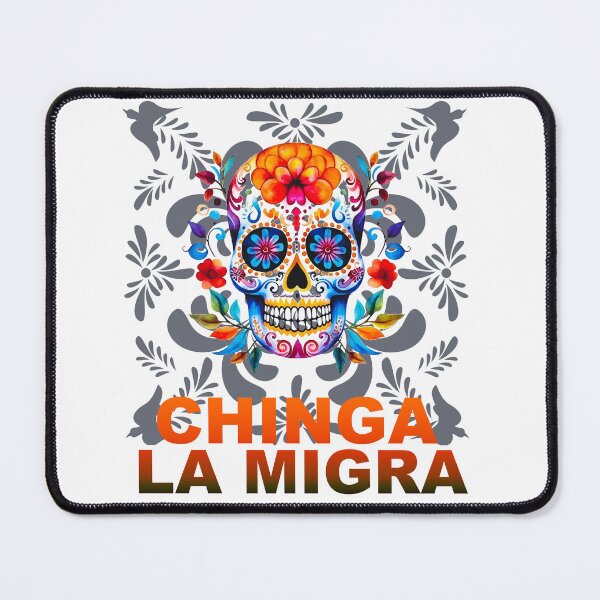 Item preview, Chinga La Migra Sugar Skull Anti-ICE Protest Art designed and sold by thelivingrp.