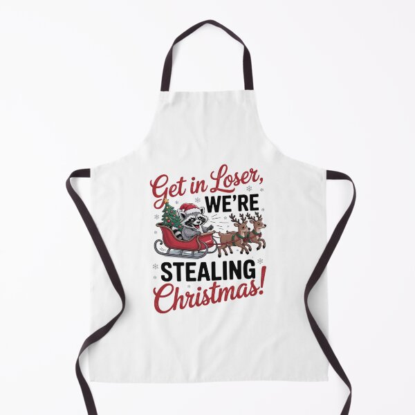 Item preview, Raccoon Christmas Get in Loser We're Stealing Christmas Holiday Sarcastic Xmas Reindeer Sleigh designed and sold by EllenJast.