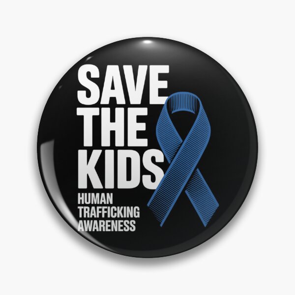 Item preview, Save The Kids Blue Ribbon Stop Human Trafficking designed and sold by EllenJast.