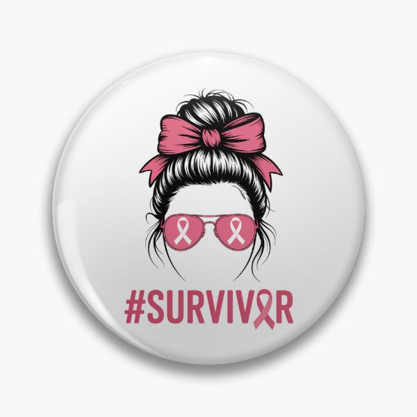 Item preview, Survivor Messy Bun Pink Breast Cancer Awareness designed and sold by EllenJast.
