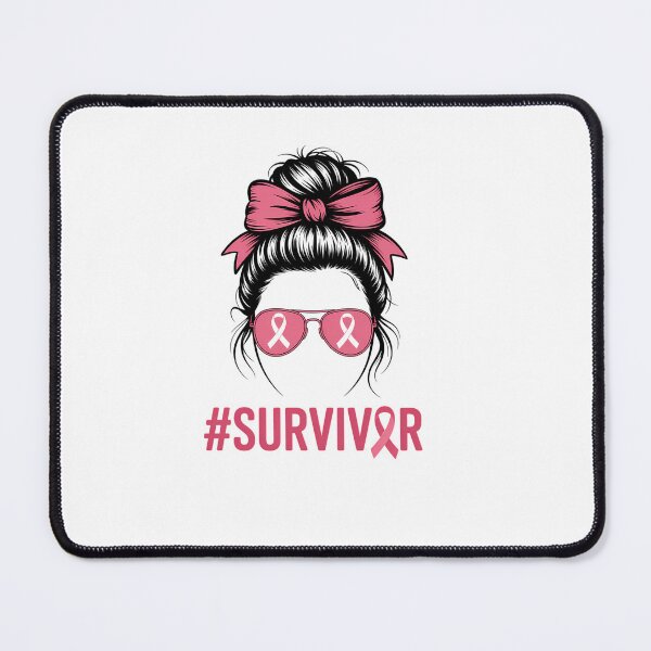 Item preview, Survivor Messy Bun Pink Breast Cancer Awareness designed and sold by EllenJast.