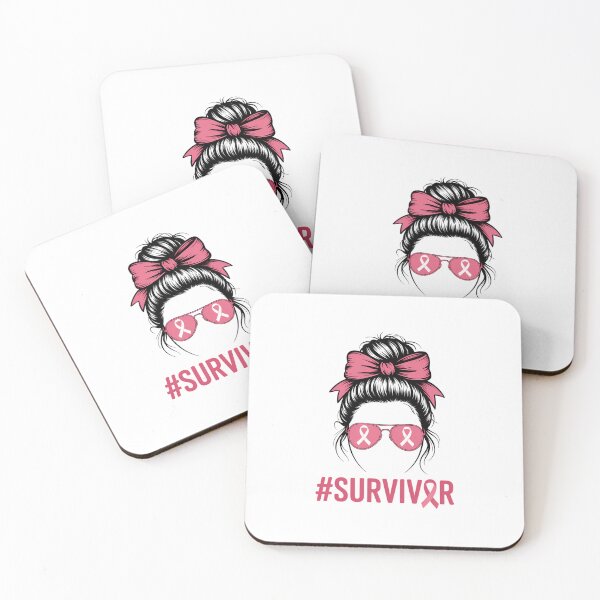 Item preview, Survivor Messy Bun Pink Breast Cancer Awareness designed and sold by EllenJast.