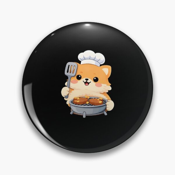 Item preview, Kawaii Shiba Inu BBQ Chef Grilling Steaks - Cute Chibi Dog Baker designed and sold by Trendora90.