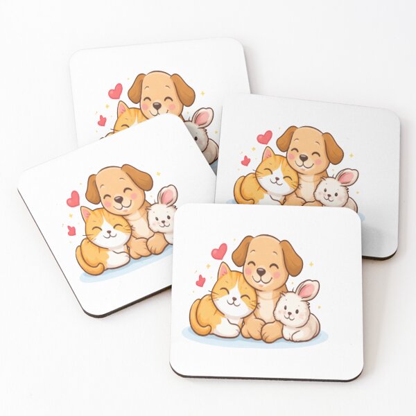 Item preview, Cute Small Pets Design | Minimal Dog Cat Bunny Illustration designed and sold by Lovestickerco.