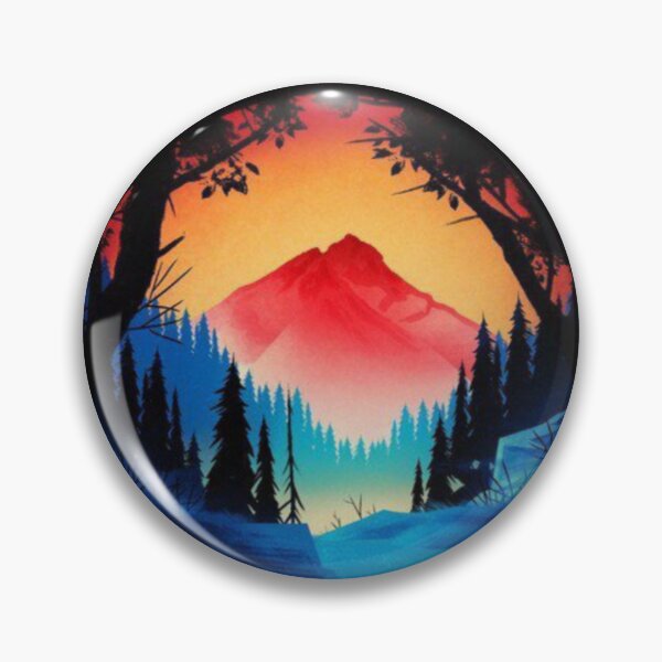 Item preview, Forest glow colorful Mountain scenery designed and sold by NivyasArtistry.