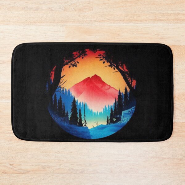 Item preview, Forest glow colorful Mountain scenery designed and sold by NivyasArtistry.