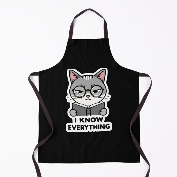 Item preview, Smart Sarcastic Cat Sticker – I Know Everything Funny Cat Meme Cute Nerd Cat Sticker designed and sold by Digital_products_0111.