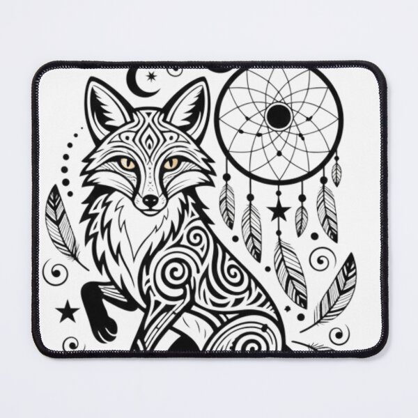 Item preview, Zen Forest Fox Tribal Moon & Stars designed and sold by Ossvio.