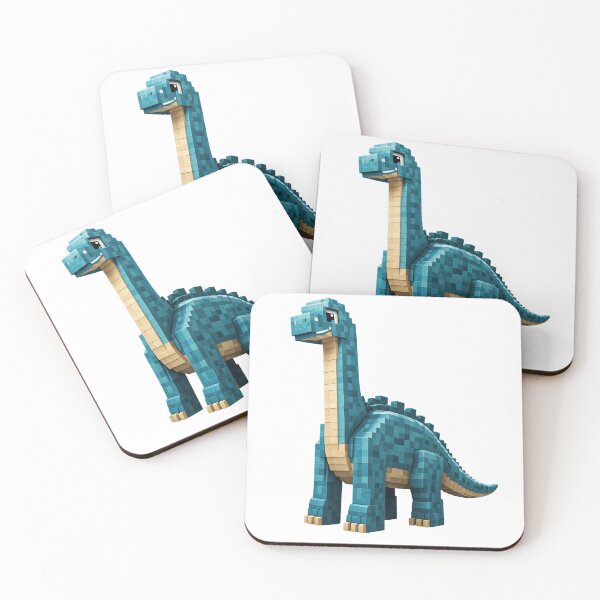 Item preview, Cool Pixel Brontosaurus – Blocky Dinosaur designed and sold by Peter-Wurst.