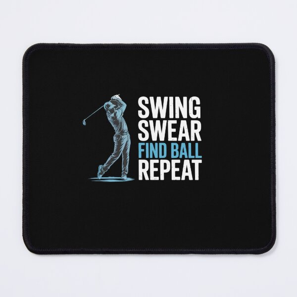 Item preview, Swing, Swear, Find - Golf cart golfer - Mens golfing designed and sold by EllenJast.