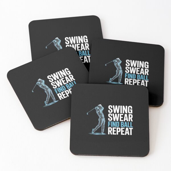 Item preview, Swing, Swear, Find - Golf cart golfer - Mens golfing designed and sold by EllenJast.
