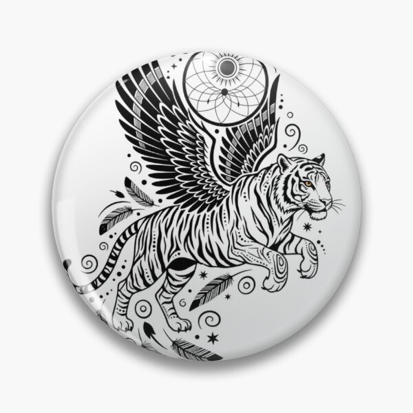 Item preview, Celestial Winged Tiger Mystical Guardian designed and sold by Ossvio.