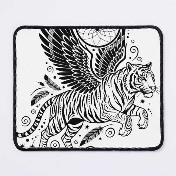 Item preview, Celestial Winged Tiger Mystical Guardian designed and sold by Ossvio.