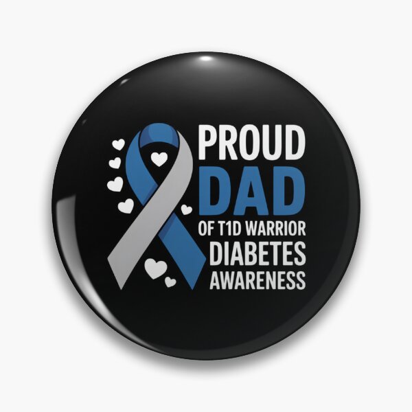 Item preview, T1D Proud Dad Diabetes Awareness Type 1 designed and sold by EllenJast.