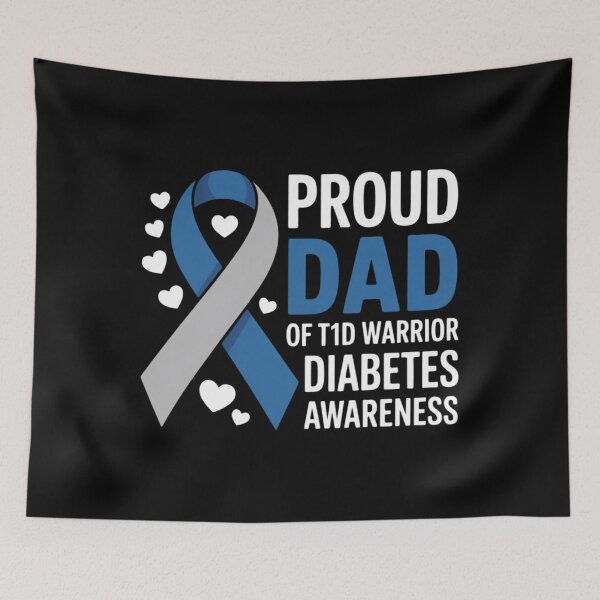 Item preview, T1D Proud Dad Diabetes Awareness Type 1 designed and sold by EllenJast.