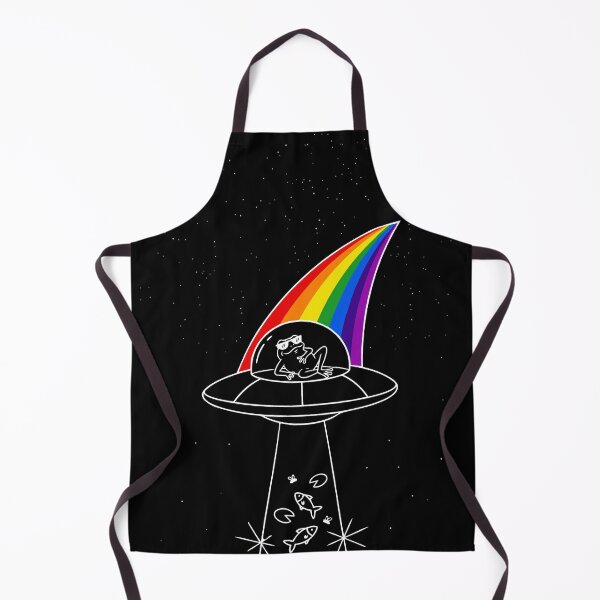 Item preview, Chill Frog UFO Rainbow Abduction Space Art - Cool Alien Spaceship designed and sold by Bongocomic.