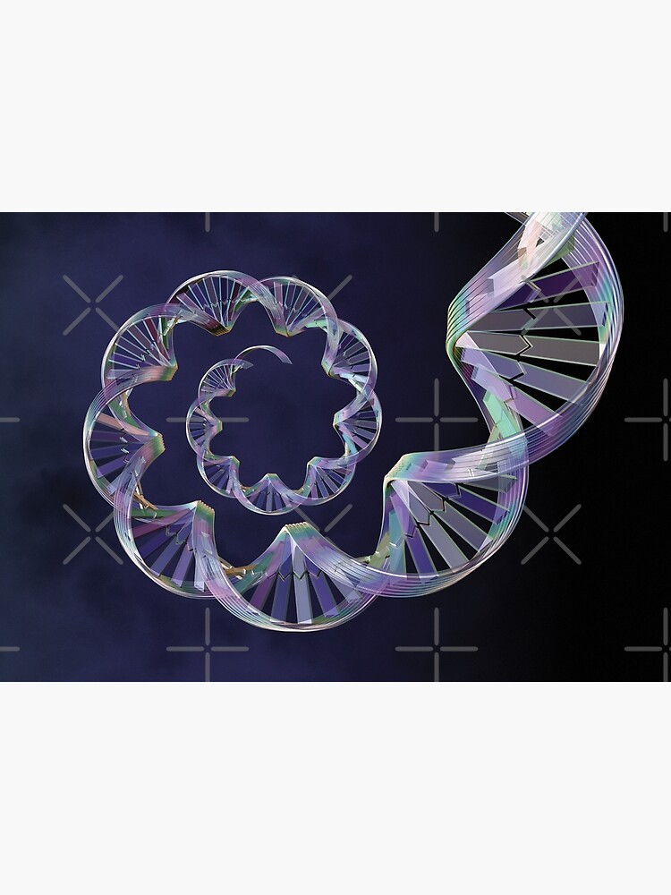 Origins: Double-Helix Blue Spiral DNA by multiform