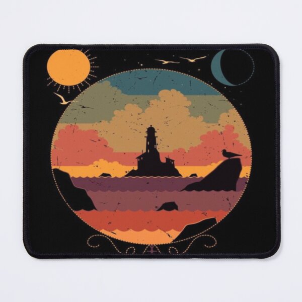 Item preview, Lighthouse sunset horizon voyage designed and sold by NivyasArtistry.