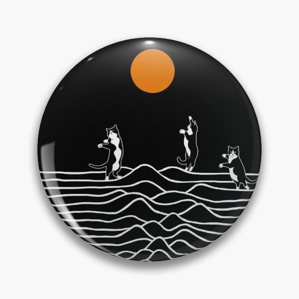 Item preview, Three Cats Joy Division Minimalist Art Orange Sun Funny Cat designed and sold by Bongocomic.