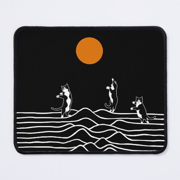 Item preview, Three Cats Joy Division Minimalist Art Orange Sun Funny Cat designed and sold by Bongocomic.
