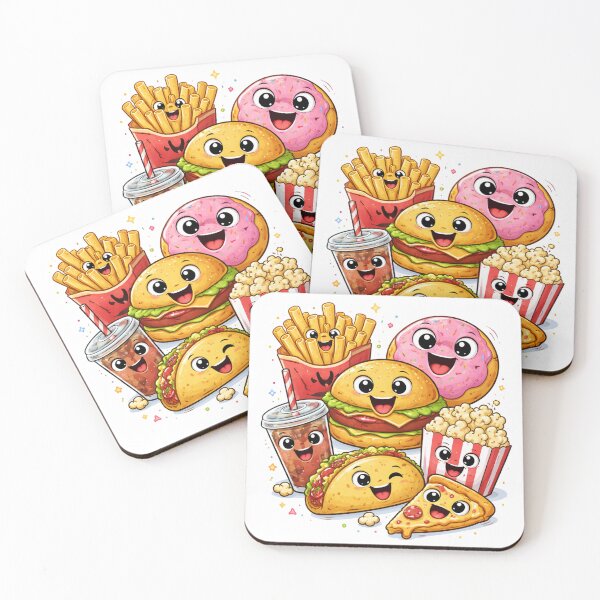 Item preview, Cute Emotional Food Cartoon Characters designed and sold by PriyankaSonara.
