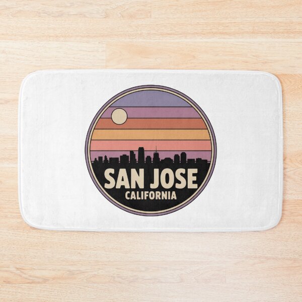 Item preview, San Jose California: Retro Purple Sunset Skyline Badge designed and sold by CircinusStore.