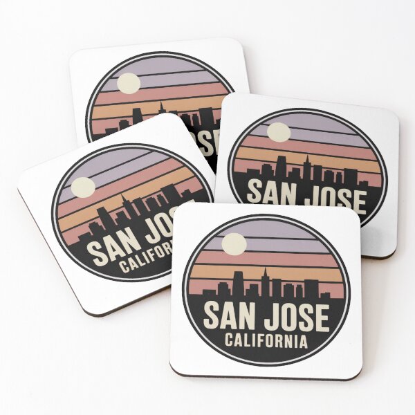 Item preview, San Jose California: Purple Sunset Skyline Badge designed and sold by CircinusStore.
