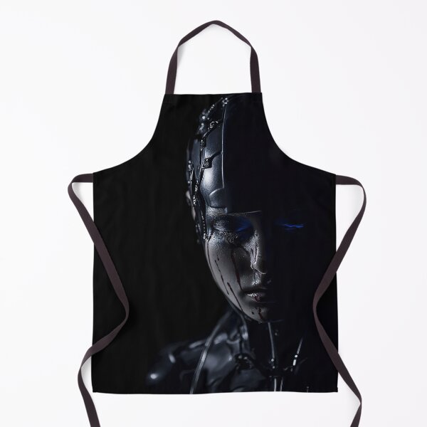 Item preview, Cyberpunk Android Woman Dystopian Future Portrait designed and sold by cyberartmaker.