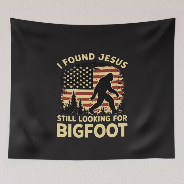 Item preview, I Found Jesus Still Looking for Bigfoot Funny Christian Summer Faith Humor designed and sold by kiralynstration.