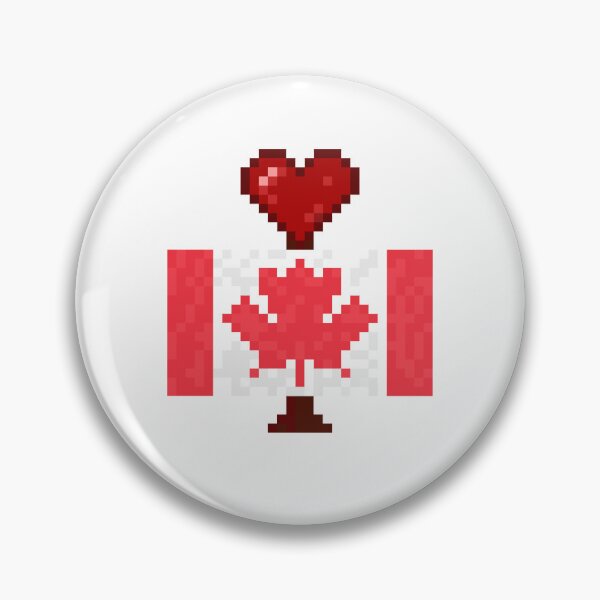 Item preview, Pixel I Love Canada Flag designed and sold by Ally-Bee33.