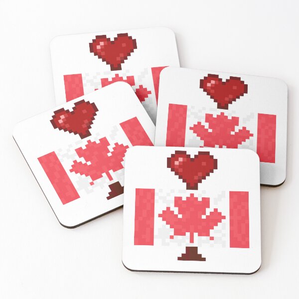 Item preview, Pixel I Love Canada Flag designed and sold by Ally-Bee33.
