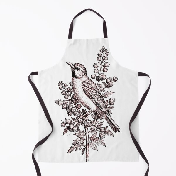 Item preview, Regency Era Sparrow on Thistle Branch Vintage Engraving Cottagecore Print designed and sold by LanaGustavsson.