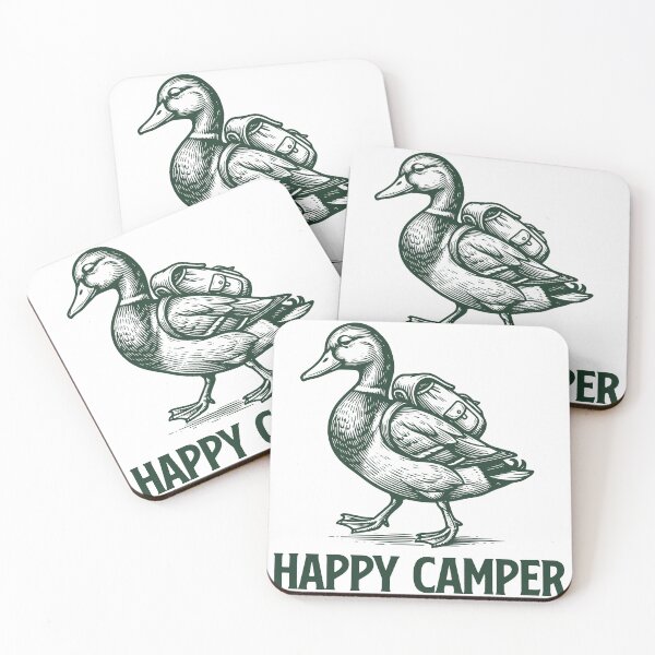 Item preview, Happy Camper Duck Shirt, Camping Duck Design, Content Mood Animal Graphic Tee, Outdoor Nature Aesthetic Shirt designed and sold by TeeVerse27.