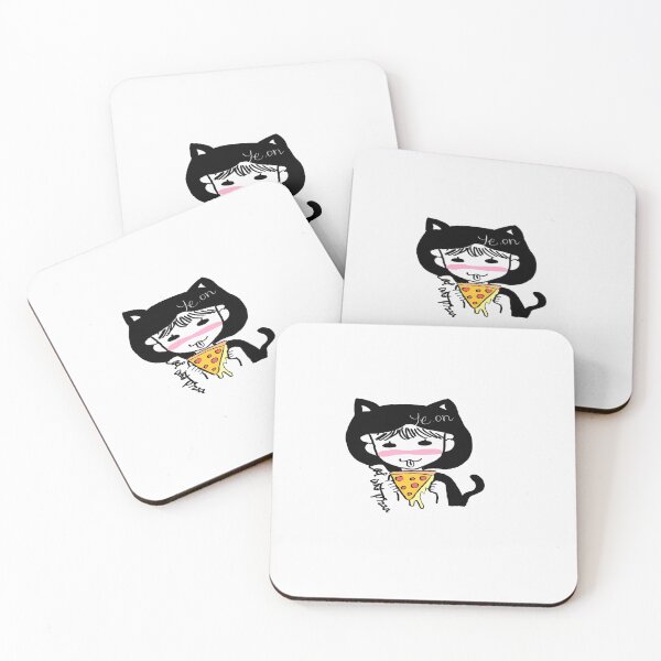 Item preview, cat and pizza designed and sold by ye.on art shop.