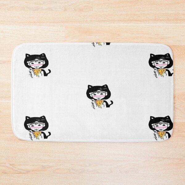 Item preview, cat and pizza designed and sold by ye.on art shop.